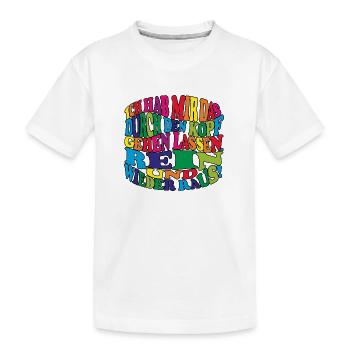witziges Nicht-Nachdenken-Design / lustige Sprüche - Kinder Premium Bio T-Shirt - Weiß - Vorne