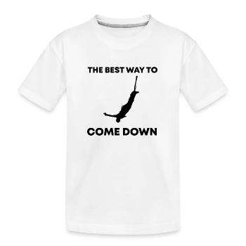 Bungee Jumping Evolution Sport Fun - Kinder Premium Bio T-Shirt - Weiß - Vorne