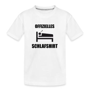 Offizielles Schlafshirt - Kinder Premium Bio T-Shirt - Weiß - Vorne