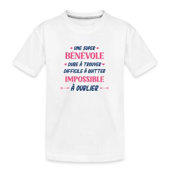 Super bénévole - T-shirt bio Premium Enfant - blanc - Devant