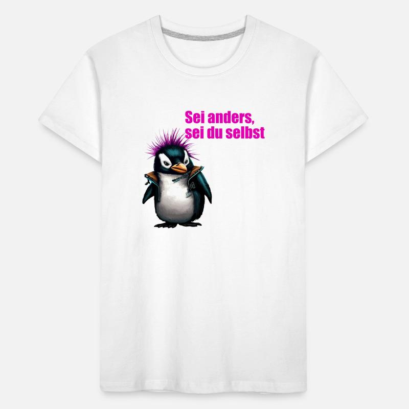 Sei Anders, Sei du Selbst PenguPunk Kinder Premium Bio T-Shirt