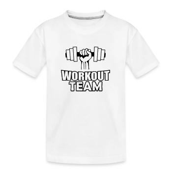 workout team - Kinder Premium Bio T-Shirt - Weiß - Vorne