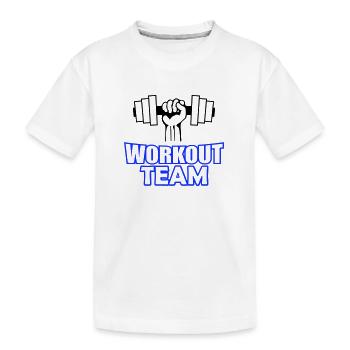 Workout Team - Kinder Premium Bio T-Shirt - Weiß - Vorne