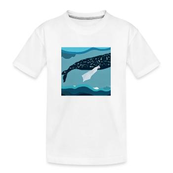 Bedrohte Tiere, Eisbär-Illustration, Erderwärmung - Kinder Premium Bio T-Shirt - Weiß - Vorne