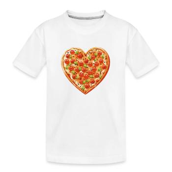 Love Pizza - Ich Liebe Pizza - Kinder Premium Bio T-Shirt - Weiß - Vorne