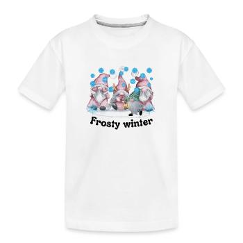 Hiver glacial - Elfes nordiques pour Noël - T-shirt bio Premium Enfant - blanc - Devant