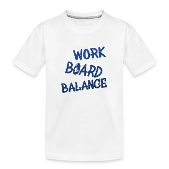 snowboarding boarden - Kinder Premium Bio T-Shirt - Weiß - Vorne