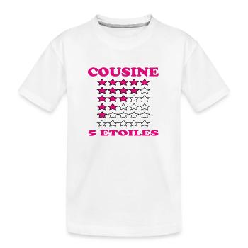 COUSINE 5 ETOILES - T-shirt bio Premium Enfant - blanc - Devant