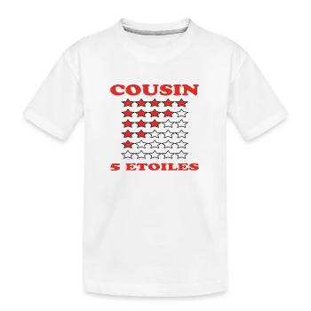 COUSIN 5 ETOILES - T-shirt bio Premium Enfant - blanc - Devant