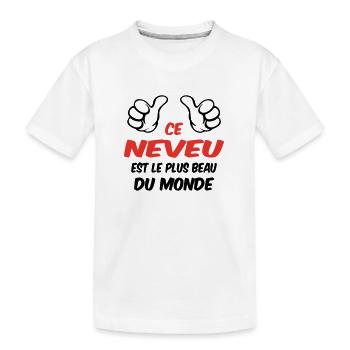 BESTER NEFFE - Kinder Premium Bio T-Shirt - Weiß - Vorne