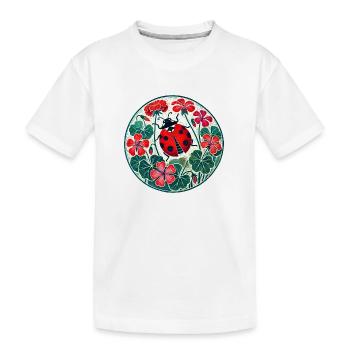 Ladybug - Kids' Premium Organic T-Shirt - white - Front