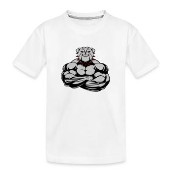 Bouledogue fort 02 - T-shirt bio Premium Enfant - blanc - Devant