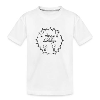 Advent Advetskranz Happy Holidays - Kids' Premium Organic T-Shirt - white - Front