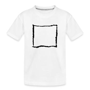 rechteck - Kinder Premium Bio T-Shirt - Weiß - Vorne