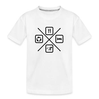 Le cycle de vie d’un coureur,Course à pied - T-shirt bio Premium Enfant - blanc - Devant
