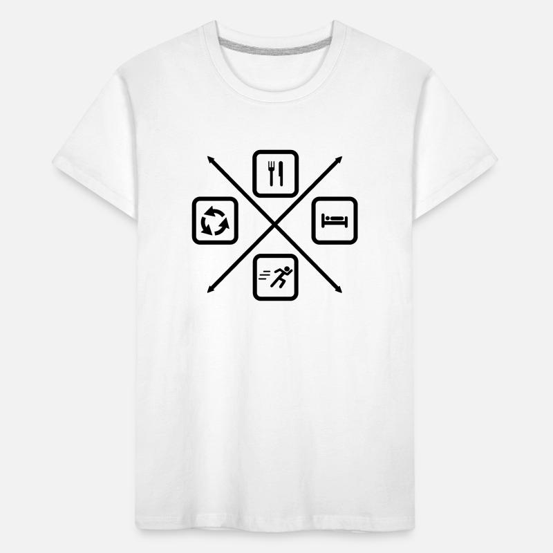 Le cycle de vie d’un coureur,Course à pied T-shirt bio Premium Enfant