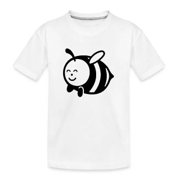 Biene - Kinder Premium Bio T-Shirt - Weiß - Vorne