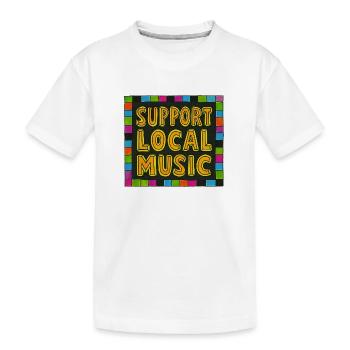 Unterstützen Sie lokale Musik - Kinder Premium Bio T-Shirt - Weiß - Vorne