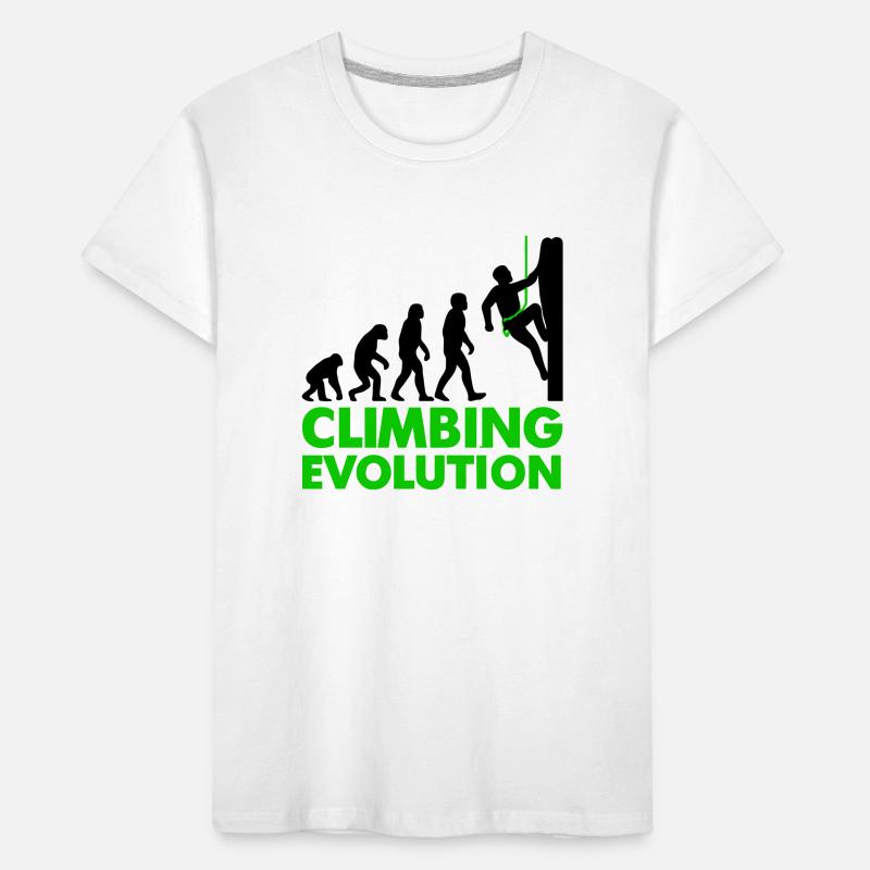 Climbing Evolution Klettern Kinder Premium Bio T-Shirt