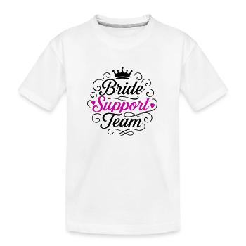 Équipe de soutien à la mariée - T-shirt bio Premium Enfant - blanc - Devant
