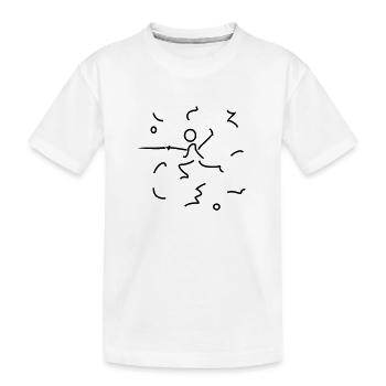 Clôtures Zorro chiffre de bâton / Zorro fencing ( - T-shirt bio Premium Enfant - blanc - Devant