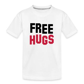 free hugs - Kinder Premium Bio T-Shirt - Weiß - Vorne