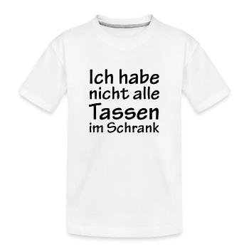 Nicht alle Tassen im Schrank - Kinder Premium Bio T-Shirt - Weiß - Vorne