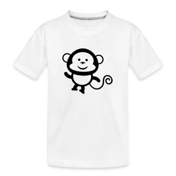 monkey comic - Kinder Premium Bio T-Shirt - Weiß - Vorne