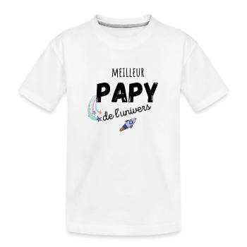 meilleur papy de l'univers cadeau papy - T-shirt bio Premium Enfant - blanc - Devant