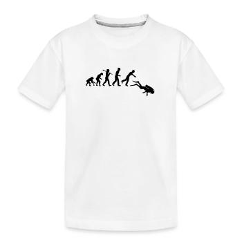 evolution diving scuba - Kids' Premium Organic T-Shirt - white - Front