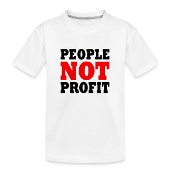 People not profit - Kinder Premium Bio T-Shirt - Weiß - Vorne