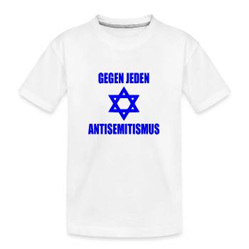 Gegen jeden antisemitismus - Kinder Premium Bio T-Shirt - Weiß - Vorne