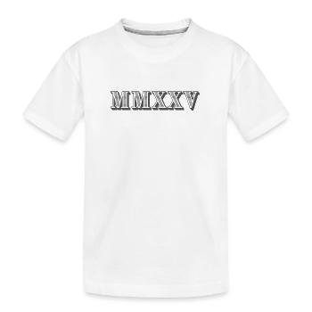 2025 - Kinder Premium Bio T-Shirt - Weiß - Vorne