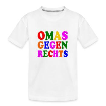 Omas gegen rechts - Kinder Premium Bio T-Shirt - Weiß - Vorne