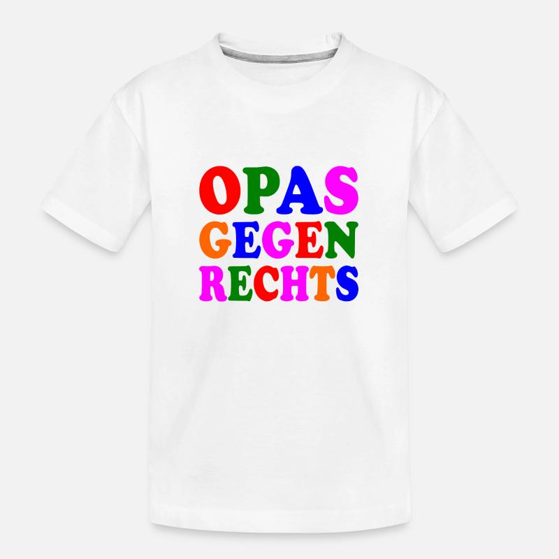 Opas gegen rechts - Kinder Premium Bio T-Shirt - Weiß