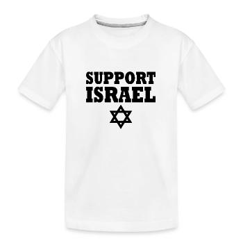 Support israel - Kids' Premium Organic T-Shirt - white - Front