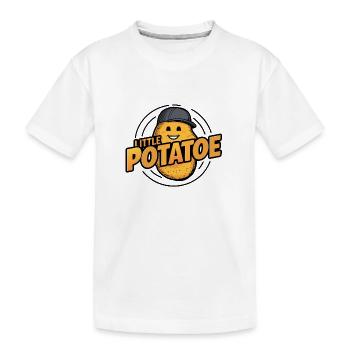 Lustige Kartoffel mit Basecap Vegan Vegetarisch - Kinder Premium Bio T-Shirt - Weiß - Vorne
