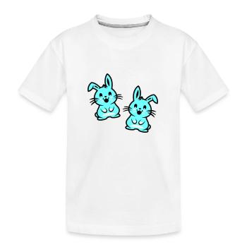 Lapin de Pâques Pâques - T-shirt bio Premium Enfant - blanc - Devant