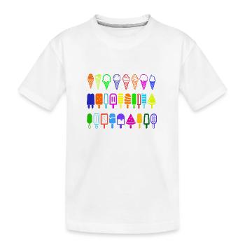 Crème glacée avec style dans de nombreuses couleurs - T-shirt bio Premium Enfant - blanc - Devant