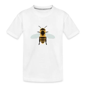 Honigbiene - Kinder Premium Bio T-Shirt - Weiß - Vorne