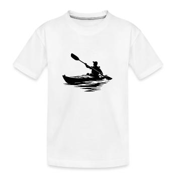 Kayak Boot Club für Wildwasser Touren - Kinder Premium Bio T-Shirt - Weiß - Vorne
