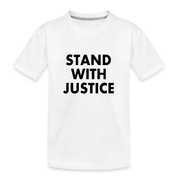Stand with justice - Kinder Premium Bio T-Shirt - Weiß - Vorne
