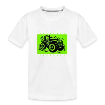 Tracteur Agriculteur Agriculteur Icône - T-shirt bio Premium Enfant - blanc - Devant