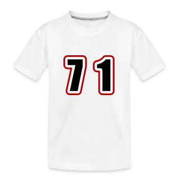 71 Zahl College - Kinder Premium Bio T-Shirt - Weiß - Vorne