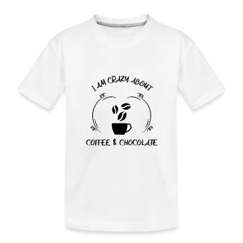 Café, expresso, café et chocolat - T-shirt bio Premium Enfant - blanc - Devant