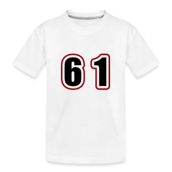 61 Zahl College - Kinder Premium Bio T-Shirt - Weiß - Vorne