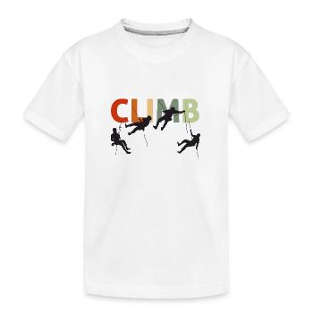 Rock Climbing Climber Climb Retro - T-shirt bio Premium Enfant - blanc - Devant