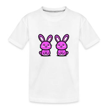 Lapin de Pâques Pâques - T-shirt bio Premium Enfant - blanc - Devant