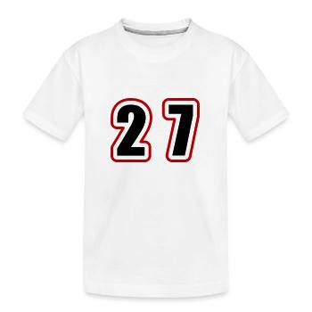 27 Zahl College - Kinder Premium Bio T-Shirt - Weiß - Vorne