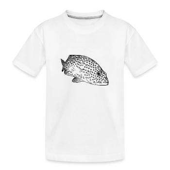 Mérou tacheté vintage élégant - T-shirt bio Premium Enfant - blanc - Devant